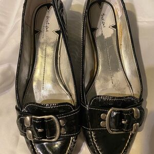 Nordstroms Boutique 9MShiny Black Loafers with Buckle